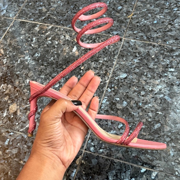 René Caovilla PINK Serpenti Heels - Picture 3 of 10